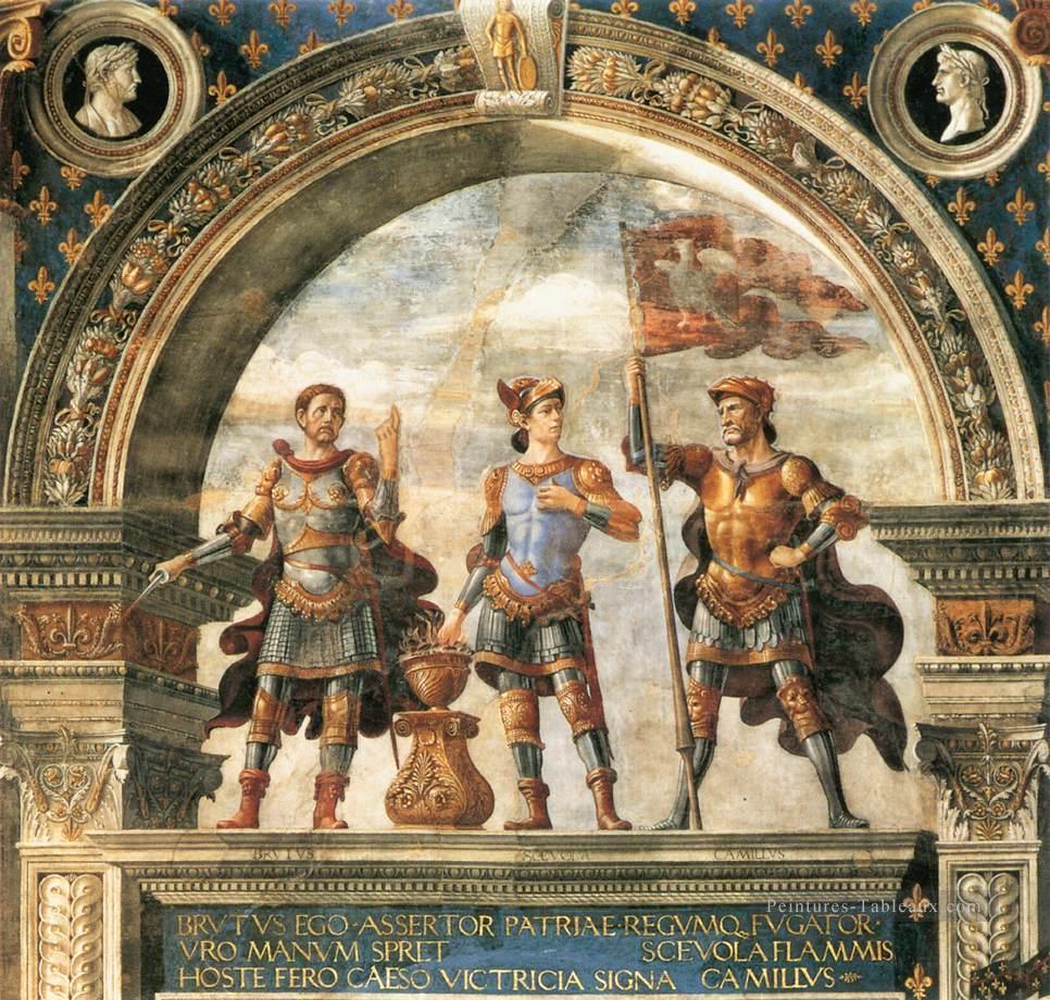 décoration de la Renaissance Sala Del Gigli Florence Domenico Ghirlandaio Peintures à l'huile